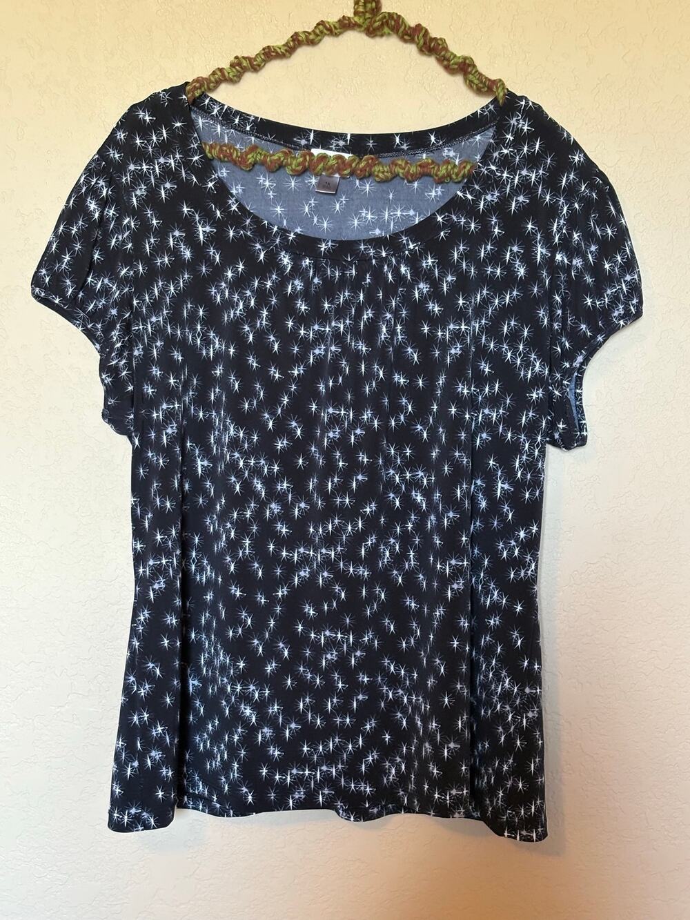 Worthington Star Pattern Scoop neck blouse Size 1X
